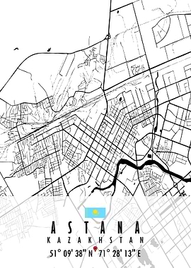 Astana Map Kazakhstan