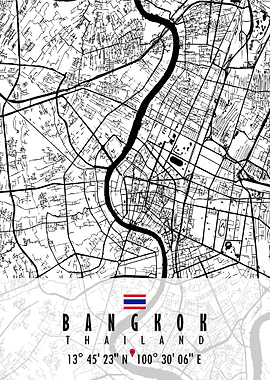 Bangkok Map Thailand