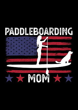 Paddleboarding Mom Dog
