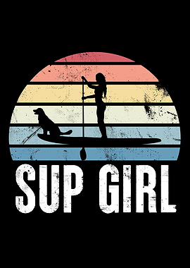 Sup Girl Retro Sunset Dog