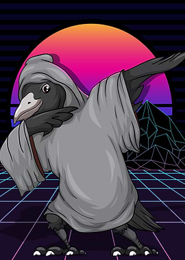 Dabbing Raven Black Crow