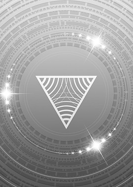 Grey Geometric Glyph Rune