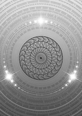 Gray Sacred Geometry Glyph