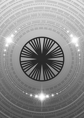 Grey Geometric Glyph Rune