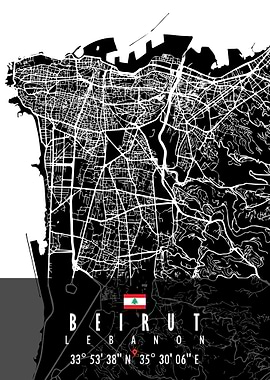 Beirut Map Lebanon
