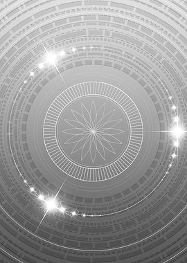 Gray Glyph Mandala Rune