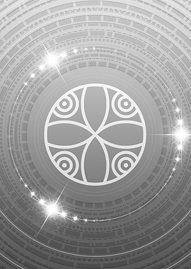 Grey Sacred Geometry Glyph