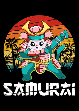 Maneki Neko Cat Samurai