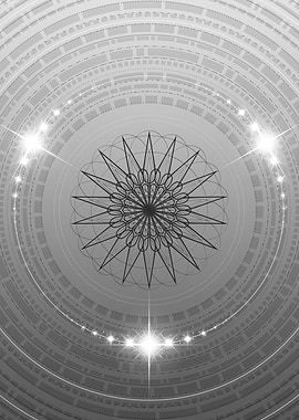 Grey Sacred Geometry Glyph