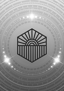 Gray Sacred Geometry Glyph