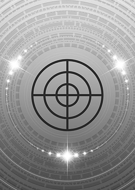 Grey Geometric Glyph Rune