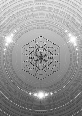 Grey Sacred Geometry Glyph