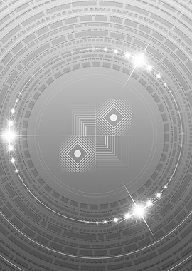 Gray Sacred Geometry Glyph