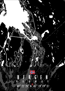 Bergen Map Norway