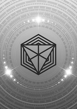 Gray Sacred Geometry Glyph