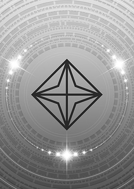 Grey Sacred Geometry Glyph