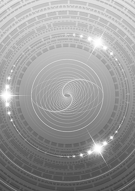 Gray Sacred Geometry Glyph