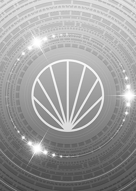 Gray Geometric Glyph Sign