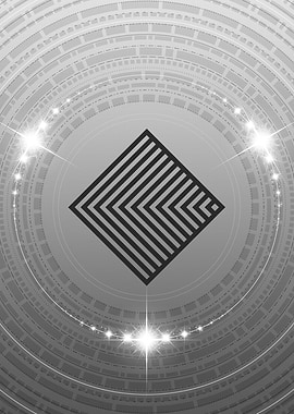 Grey Sacred Geometry Glyph