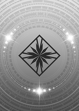 Grey Sacred Geometry Glyph