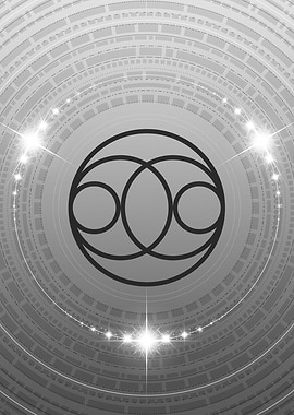 Gray Geometric Glyph Sign