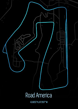 Road America Track Map