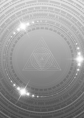 Grey Sacred Geometry Glyph