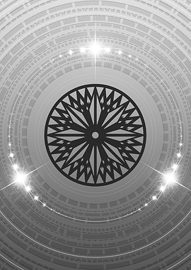 Gray Glyph Mandala Rune