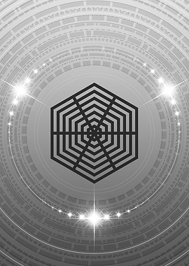 Gray Sacred Geometry Glyph