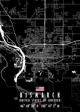 Bismarck Map USA