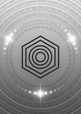 Gray Sacred Geometry Glyph