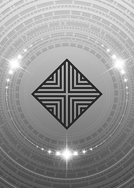 Gray Sacred Geometry Glyph