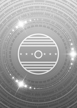 Gray Geometric Glyph Sign