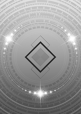 Grey Sacred Geometry Glyph