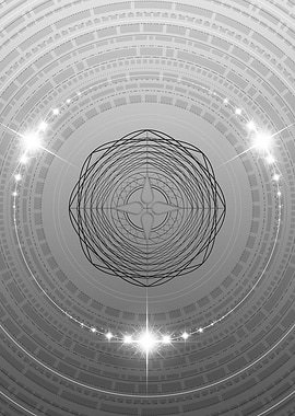Grey Sacred Geometry Glyph