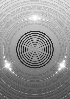 Grey Sacred Geometry Glyph