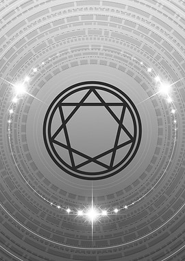 Grey Sacred Geometry Glyph