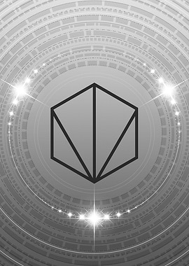 Grey Sacred Geometry Glyph