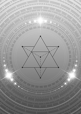 Grey Geometric Glyph Rune