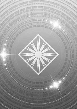 Grey Sacred Geometry Glyph