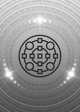 Gray Sacred Geometry Glyph