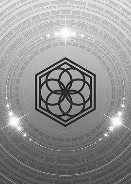 Gray Geometric Glyph Sign