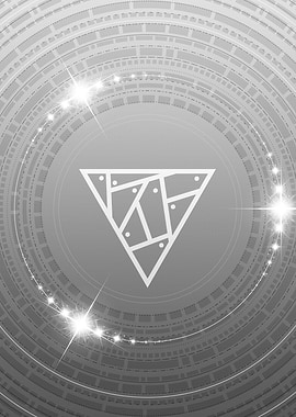 Grey Geometric Glyph Rune