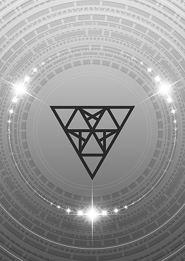 Grey Sacred Geometry Glyph