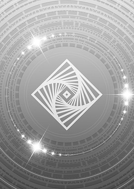 Gray Sacred Geometry Glyph