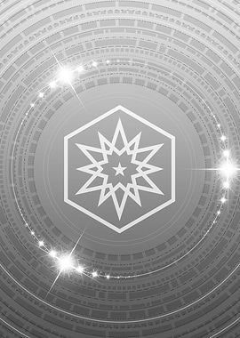 Grey Geometric Glyph Rune