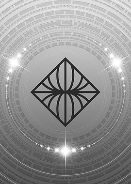 Gray Geometric Glyph Sign