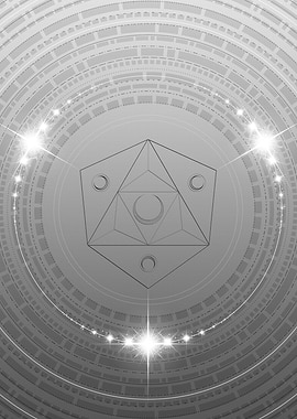 Grey Sacred Geometry Glyph
