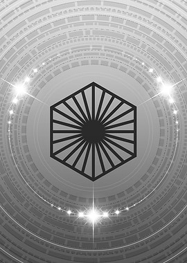 Grey Geometric Glyph Rune