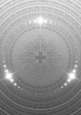 Gray Sacred Geometry Glyph